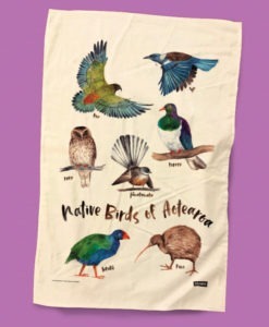 Native birds of New Zealand Tea Towel